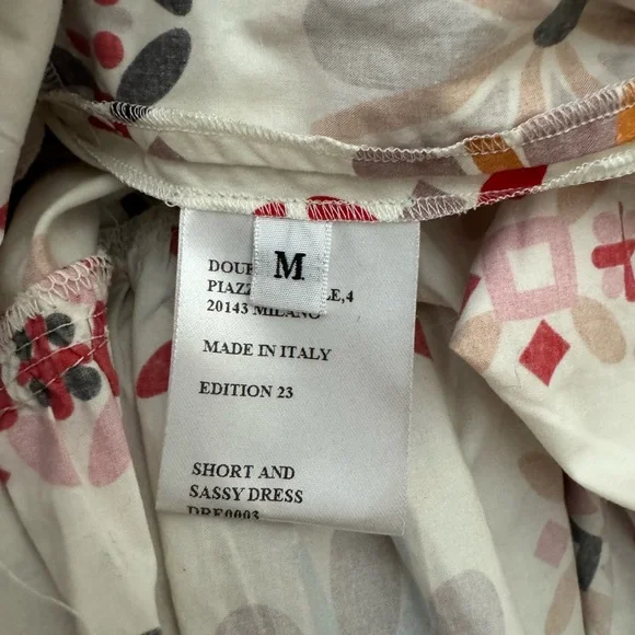 La doubleJ Dress Short & Sassy Vetrata floral Flared Ruffle Sleeve Dress M - Picture 8 of 9